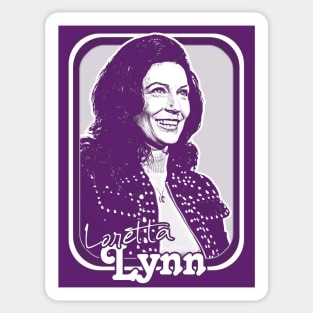 Loretta Lynn // Retro Style Country Music Fan Art Design Sticker